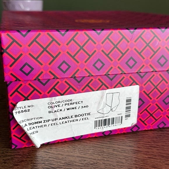 NWT！NEW！Tory Burch Lila zip up Ankle Bootie 90MM Women Multi Leather Color US 7 - Picture 10 of 10